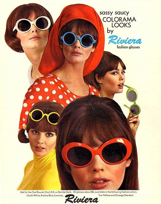 60's Hairstyles, 60s Ads, 60s Accessories, 1960s Sunglasses, Riviera Fashion, 70s Theme, 60s Makeup, Feeling Groovy, 60's Mod