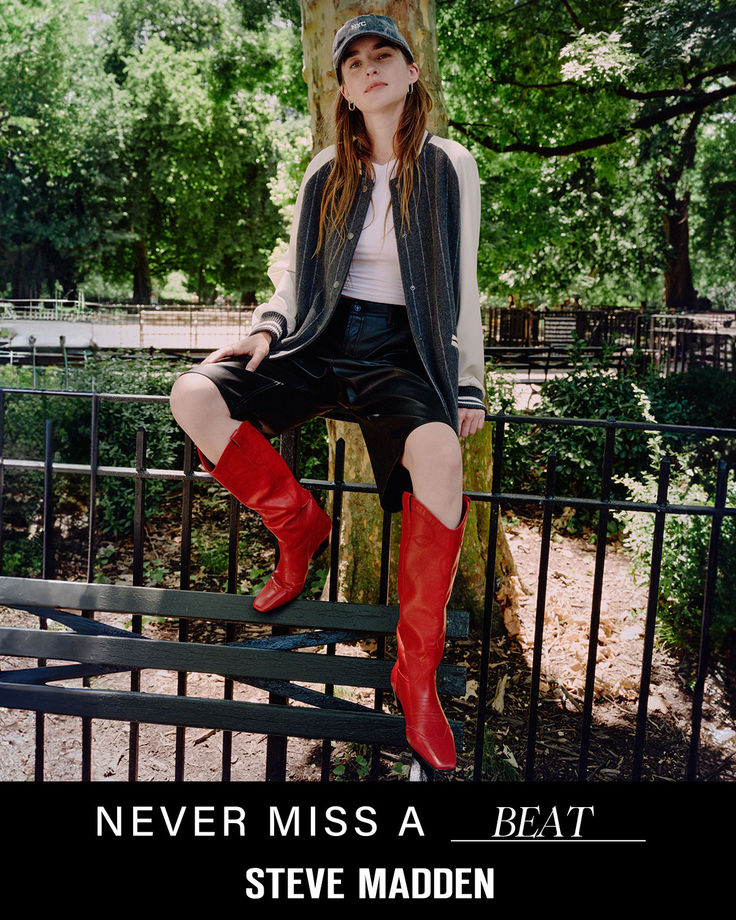 Steve Madden’s Fall 2024 collection is a love letter to NYC. Kitten Heel Slingbacks, Jumpsuit And Blazer, Leather Western Boots, Western Boots Women, Western Boot, Spring Looks, Spring Tops, Sweaters Knitwear, 2024 Collection