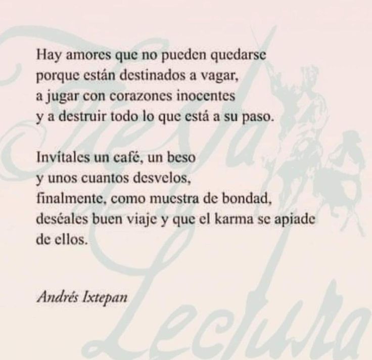 a poem written in spanish and english on a white background with an image of a man riding a horse