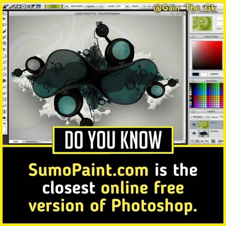 an image of a computer screen with the text do you know? sunpaint com is the closest online free version of photoshop