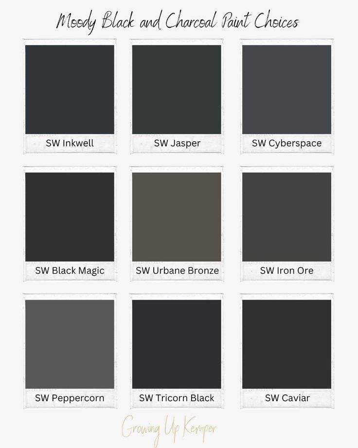 the most black and charcoal paint choices