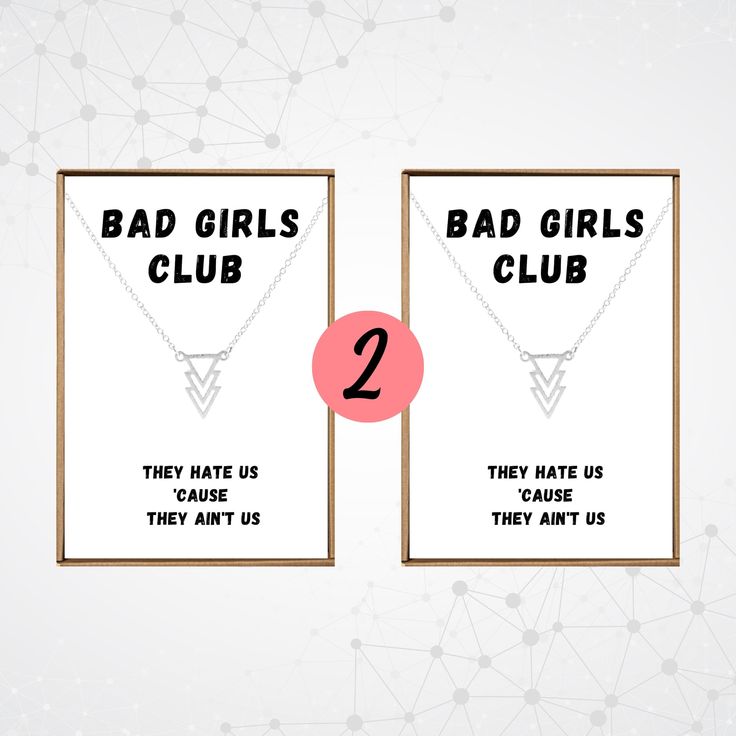 "Bad girls club gifts for 4 best friends matching necklaces. Badass friendship necklaces to give to your besties. Funny BFF saying on the greeting card \"They hate us, cause they ain't us.\"! Order yours Now! The perfect presentation for gift giving. She'll wear it every day and will never take it off. Practical and pairs with almost anything. Savage, classy, bougie gift idea that is trendy and fire. It is a huge hit! Dainty and minimal necklace especially for that friend that doesn't wear jewel Adjustable Charm Necklaces For Friendship, Trendy Necklaces For Friendship, Personalized Trendy Charm Necklace For Best Friend, Trendy Personalized Charm Necklace For Best Friend, Trendy Personalized Charm Necklaces For Best Friend Gift, Adjustable Charm Necklace For Best Friend Gift, Trendy Necklaces For Birthday And Mother's Day, Trendy Silver Necklace For Best Friend Gift, Trendy Silver Necklace For Best Friend