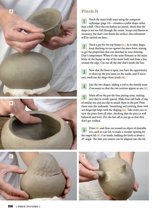 the instructions for making a vase out of clay, with pictures showing how to make it