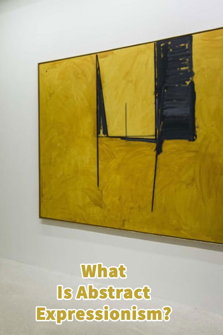 an abstract painting with the words what is abstract expressionism? in front of it