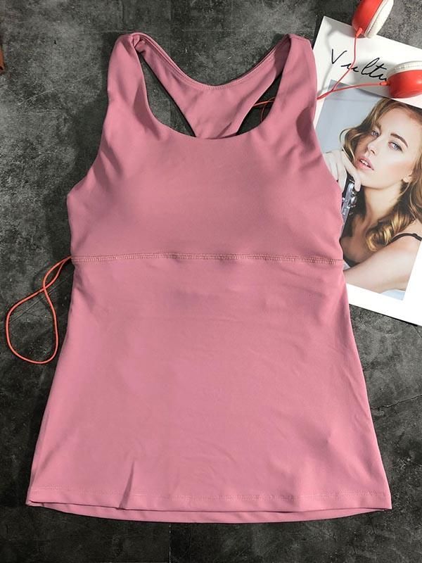 Sku CY-!51151 Material Nylon Style Wrap , Sleeveless Feature Breathable , Bandage , Solid Neckline U-neck Occasion Sports Seasons Spring , Summer , Autumn , Winter Type Yoga Tops , Tank Color PINK,CARAMEL Size S,M,L,XL Size Chart: Please consult the size chart we provide for this item's measurements to help you decide which size to buy. Please note: There may be 1-3cm differ due to manual measurement. CMINCH Bust Waist Shoulder Length S 66 20 20.7 41 M 70 21 21.5 42 L 74 22 22.3 43 XL 78 23 23.1 44 Stretch Sportswear Tank Top With Built-in Padding, Sporty Stretch Tank Top With Built-in Padding, Summer Sports Bra With Built-in Padding, Pink Nylon Activewear With Go-dry Technology, Spring Sports Tank Top With Built-in Bra, Sporty Sports Bra With Built-in Padding For Summer, Stretch Tank Top With Built-in Padding For Sportswear, Pink Activewear With Built-in Padding For Light Sports, Nylon Tank Top For Gym