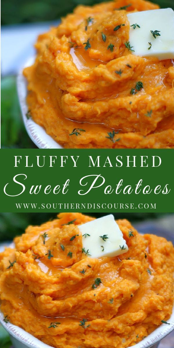 sweet potato mashed potatoes with butter and parmesan cheese on top