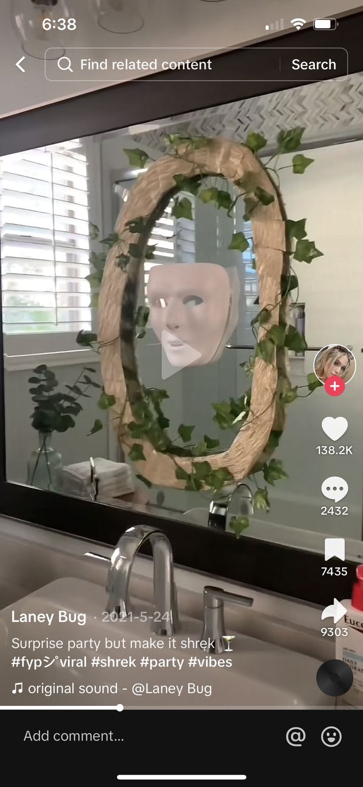 an image of a mirror that is on the wall in front of a bathroom sink