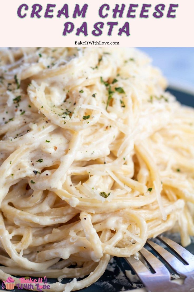 a plate full of pasta with parmesan cheese on top and the title above it