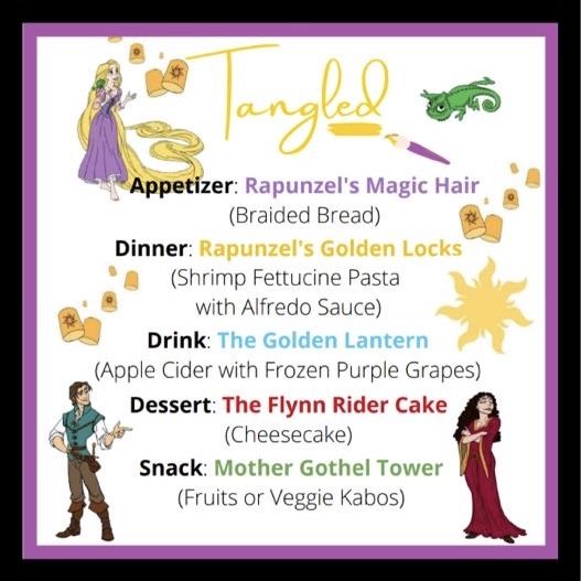 the tangled list for rappui's magic hair is shown in this poster