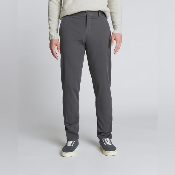 Nwt Everlane The Performance Chino | Uniform In Slate Grey. Size 32x32. Straight Fit. Performance Chinos: Great In Theory, But Most Are Too Crinkly, Too Tech-Y, And Too Expensive. The Straight Fit Performance Chino Has Everything We Love About Our Slim Chinosthey’re Sweat-Wicking, Quick-Drying, And Have 4-Way Stretch. The Straight Pant Leg Offers A More Relaxed Style Than Our Best-Selling Slim Fit. Navy Chinos Men, Men's Uniform, Slim Fit Pants Men, Slim Fit Chino Pants, Grey Chinos, Mens Chino Pants, Slim Chinos, Chino Pants Men, Uniform Pants