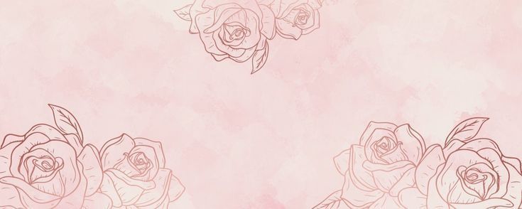 a drawing of roses on a pink background