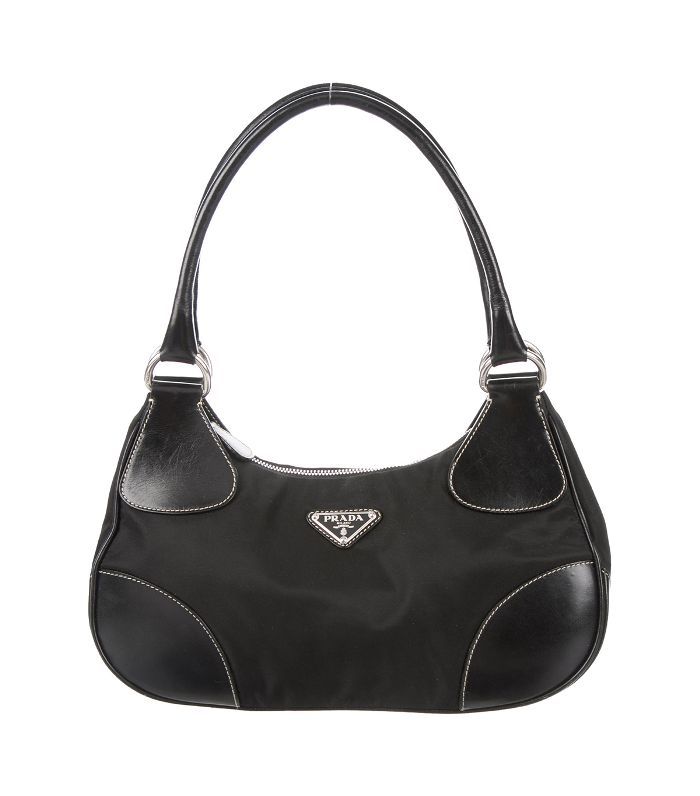 Prada Leather-Trimmed Tessuto Bag Bags Png Aesthetic, Cute Pieces Of Clothing, Clothing Pieces Png, Clothes Png Shoes, Clothes On White Background, Pngs Clothes, 90s Bags, Jewelry Png, Mochila Kpop