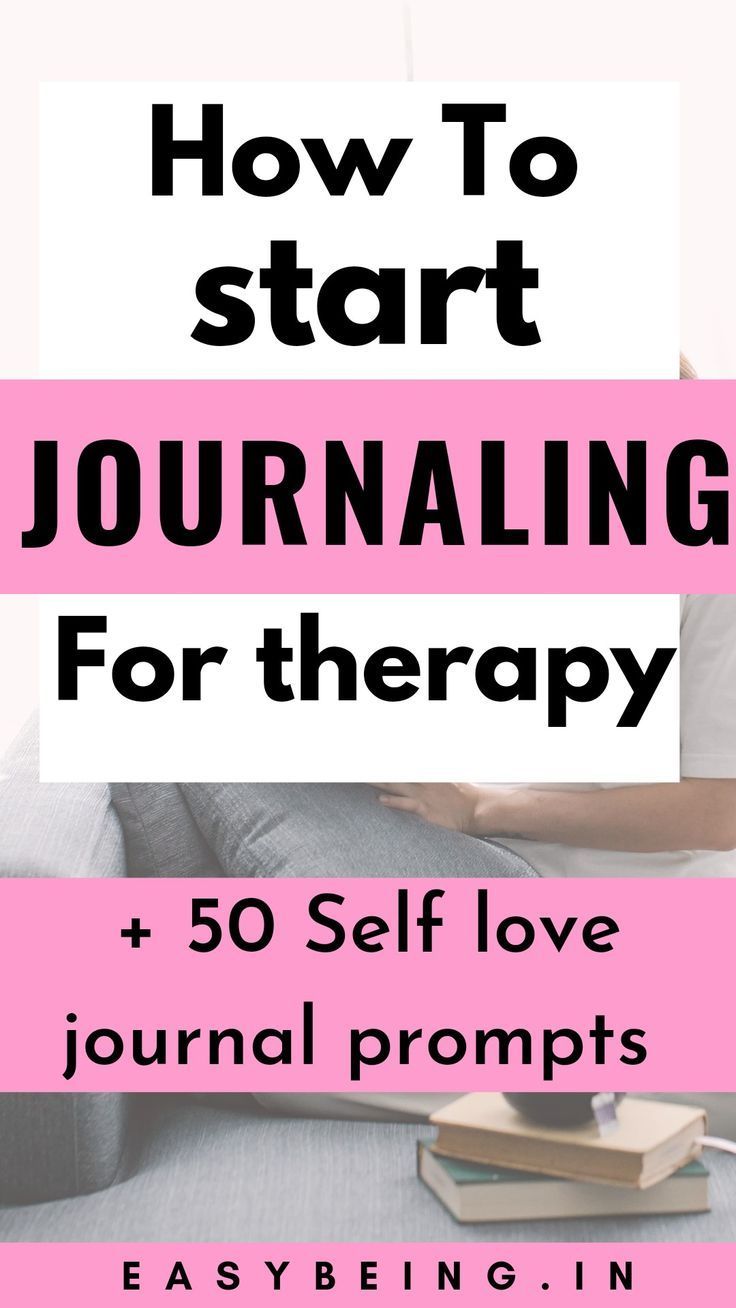 the text how to start journaling for therapy and self love, with pink background