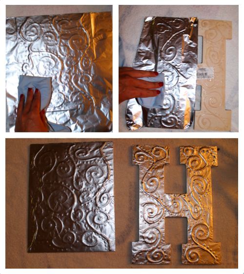 Thirty Unusual Uses for Aluminum Foil Diy Foil, בר מצווה, Foil Art, Letter H, Antique Design, Crafty Craft, Crafty Diy, Craft Time, Diy Projects To Try