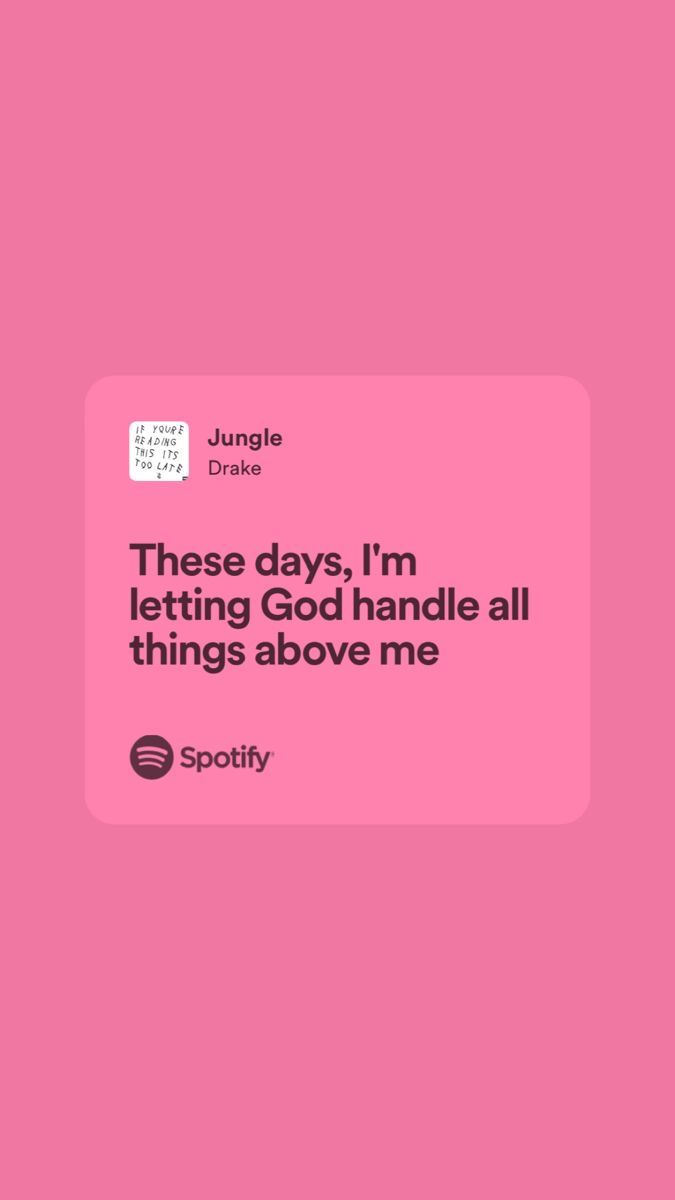 a pink square with the words, these days i'm letting god handle all things above me