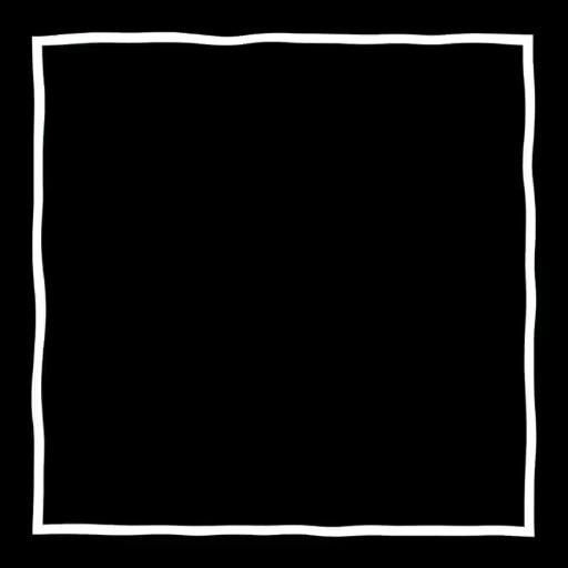 a black square with white lines in the middle on a black background that looks like a rectangle