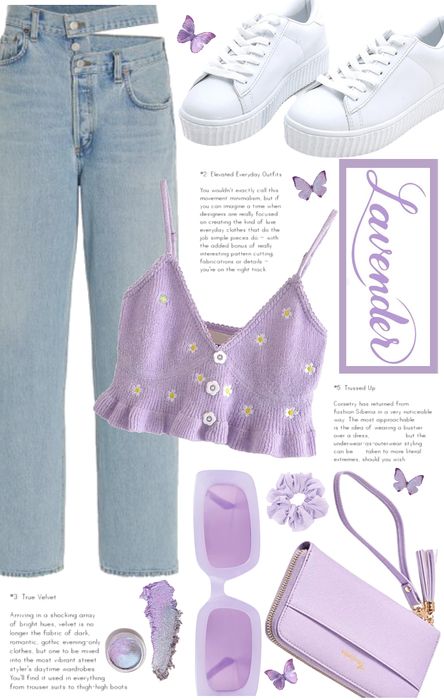 Lilac Street Style, Lavander Outfits Aesthetic, Lilac Aesthetic Outfit, Iu Concert Outfit Ideas 2024, Pastel Purple Outfit Ideas, Iu Concert Outfit Ideas, Light Purple Outfit Aesthetic, Light Purple Outfit Ideas, Lilac Outfit Aesthetic