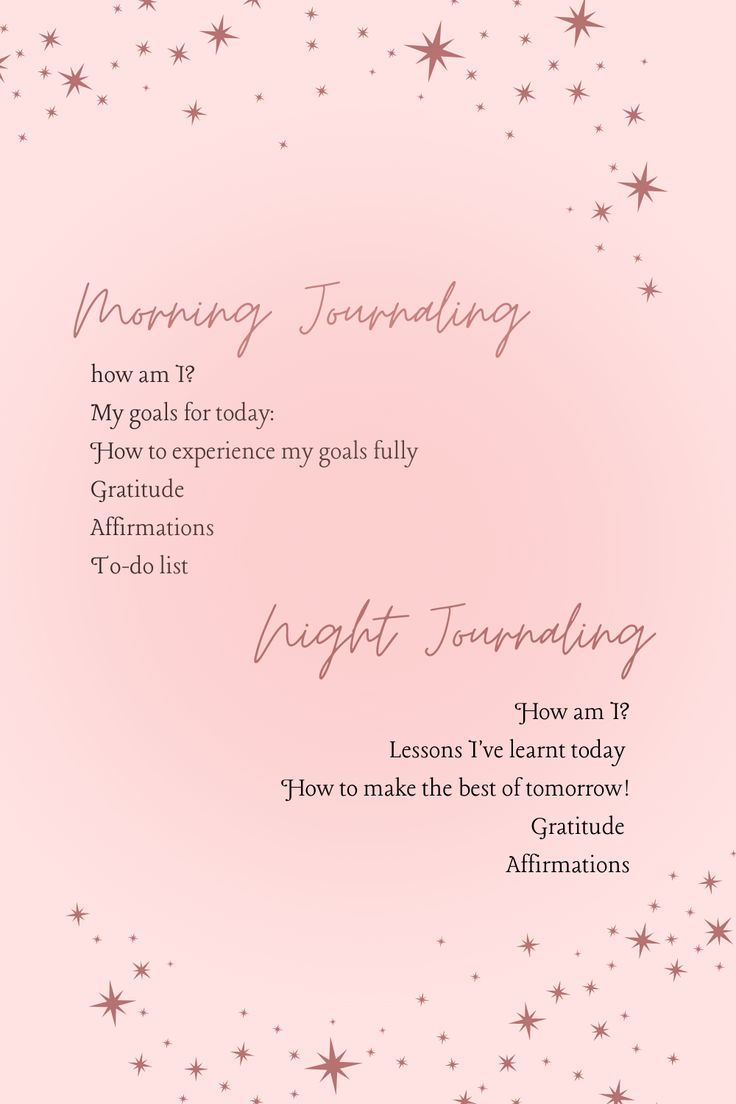 a pink background with stars and the words, morning tranding how can i get ready?