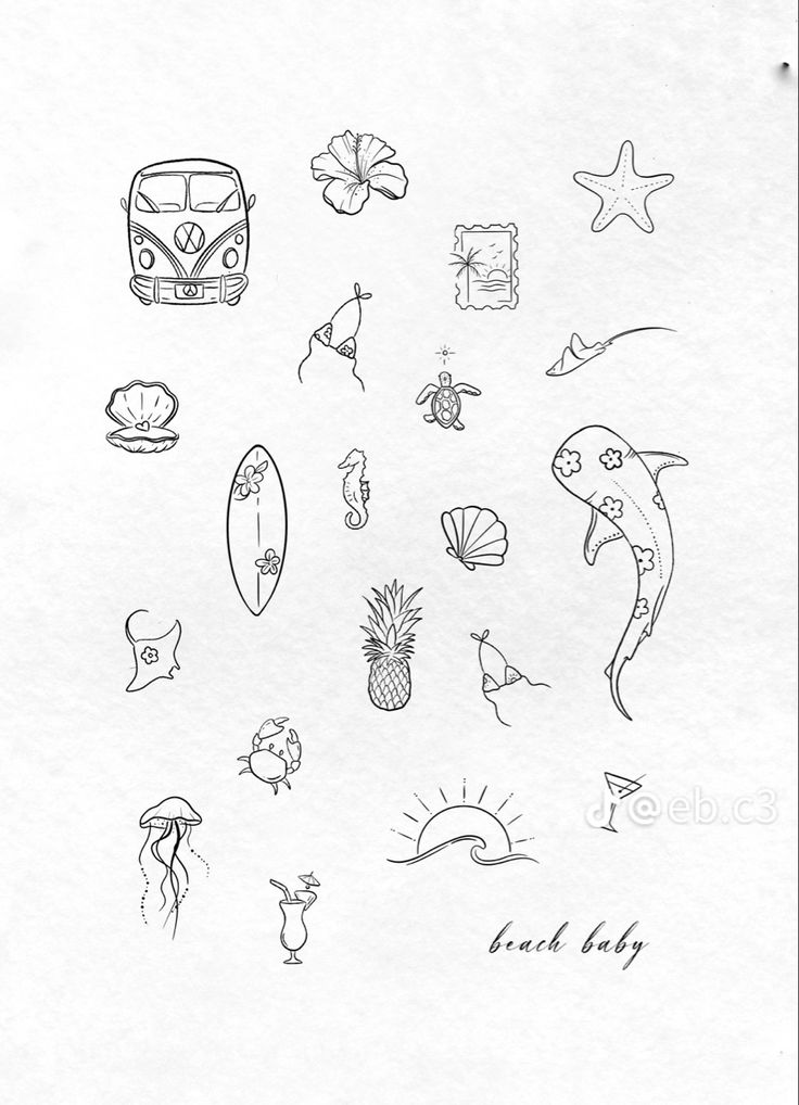 the drawing shows different things that can be seen in this image