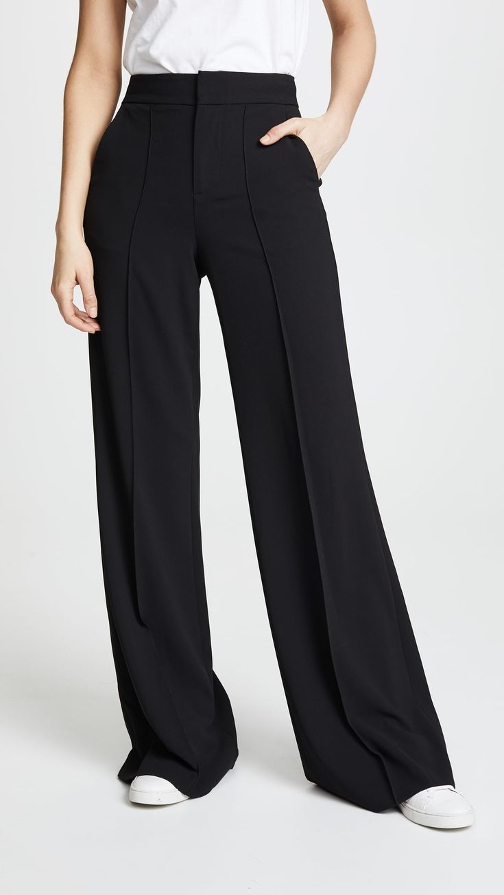 Ako Kresliť, 가을 패션, Work Attire, Looks Style, Kolkata, Primavera Estate, Alice Olivia, Pants Outfit, Wide Leg Trousers