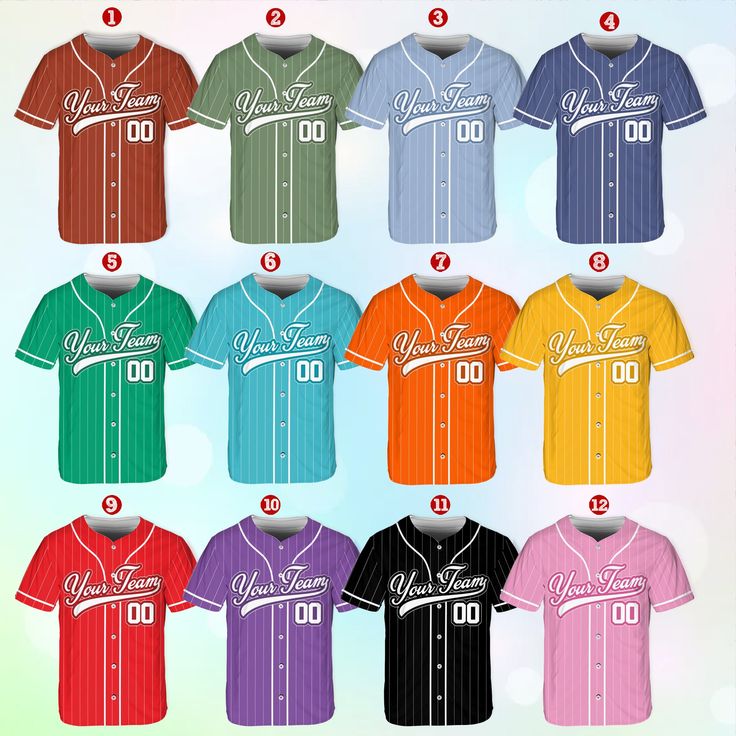 - Premium Material: Our Baseball Jerseys for women men are made from lightweight polyester, boxed flatback mesh fabric offers outstanding durability, insulation, and wrinkle resistance, which provide our customers with a great put-on experience. The elegant workmanship ensures the custom baseball jerseys fits your body excellently. - Customized Baseball Jersey: Let's create your own design with our personalized baseball jersey. Select the desired size and color, then enter the name and number. Please read the size information for choose your own size. - Suitable for any occasion: Straight-fit Baseball Jerseys are prepared with full button sown closures. Our baseball jerseys can be worn on a variety of situations, including hanging out with friends, attending athletic events, or even as cus Cheap Team-colored Baseball Jersey For Fans, Jersey Uniform, Baseball Uniforms, Custom Baseball Jersey, Baseball Jersey Shirt, Baseball Fan, Custom Jerseys, Team Name, Team Names