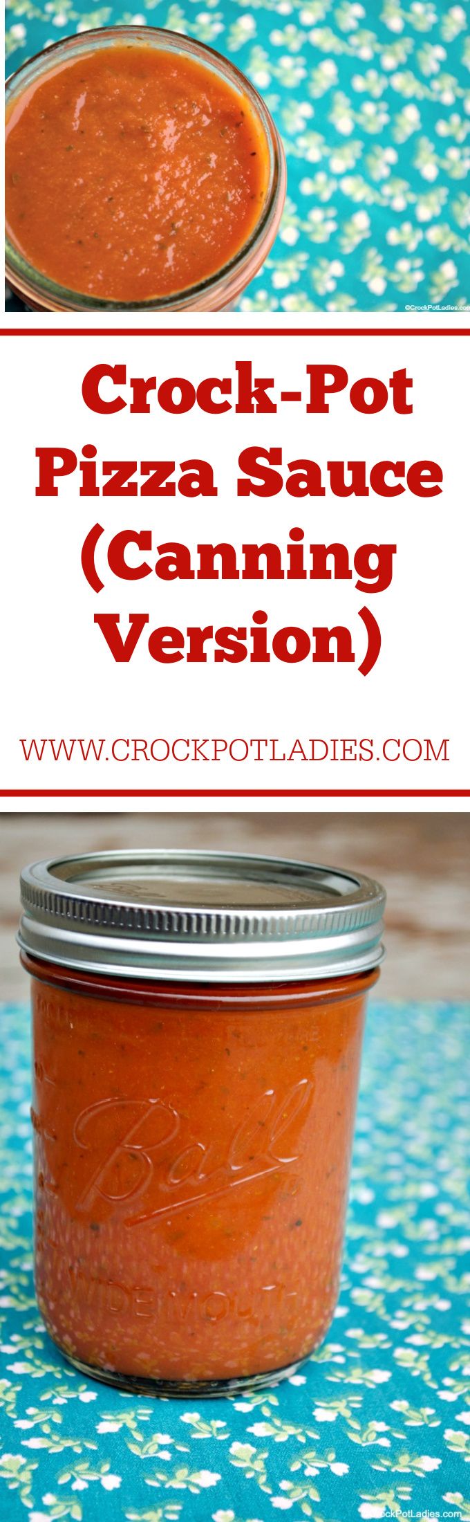 crock pot pizza sauce canning version