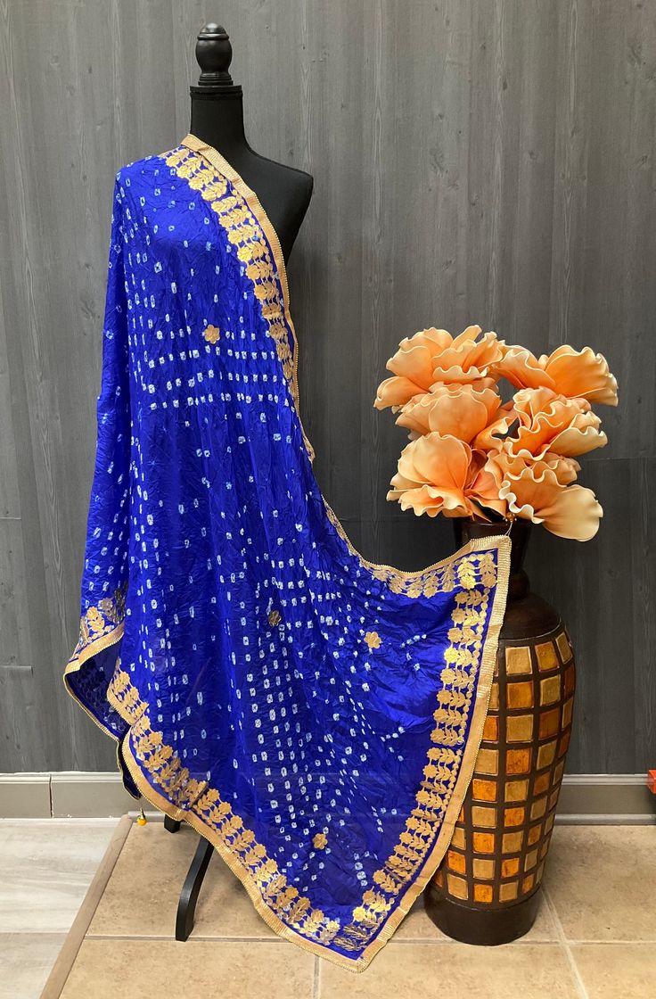 Bandini Dupatta by AnandiFashionStore on Etsy Bandini Dupatta, Bandhini Dupatta, Green Dupatta, Blue Dupatta, Bandhani Dupatta, Elegant Drapes, Selling Products, Sequin Fabric, Eye Catching Colors