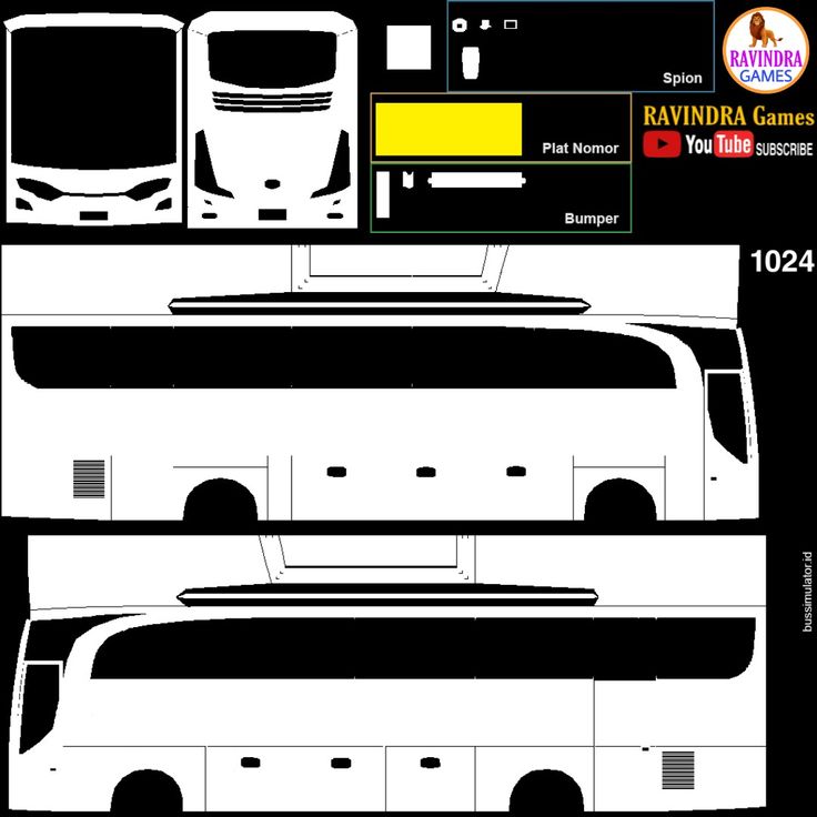 the bus is white and black with yellow lettering on it's front, back and side views