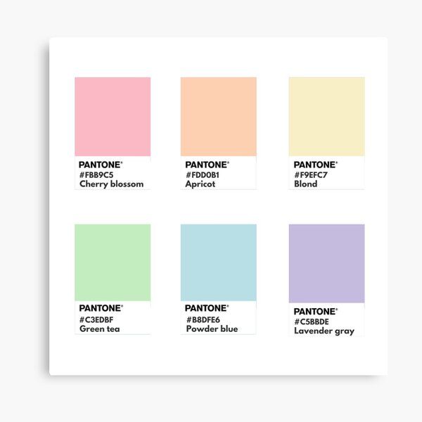 the pantone color chart with all different colors and text on it, including pink, yellow