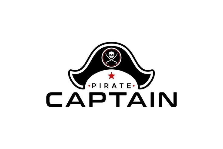 Captain Logo, Pirate Captain Hat, Pirate Logo, Pirate Captain, The Pirate, Brand Names, Vector Art, Captain Hat, Clip Art