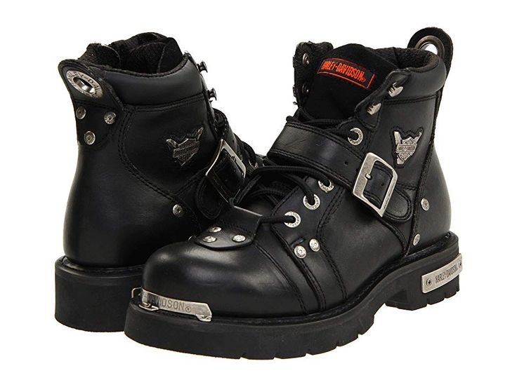 Harley-Davidson Brake Buckle - Men's Lace-up Boots : Black : This rugged boot features full grain leather uppers. Goodyear welt construction for long, durable wear. Oil-resistant rubber outsole provides excellent traction. Measurements: Heel Height: 1 1 2 in Weight: 2 lbs 1 oz Circumference: 12 1 4 in Shaft: 6 in Product measurements were taken using size 8, width D - Medium. Please note that measurements may vary by size. Weight of footwear is based on a single item, not a pair. Steel Toe Lace-up Boots For Streetwear, Steel Toe High-top Moto Boots For Fall, Fall High-top Steel Toe Moto Boots, Fall High-top Moto Boots With Steel Toe, Rugged Moto Boots With Steel Toe, Rugged Combat Boots With Reinforced Toe, Outdoor Moto Boots With Steel Toe And Round Toe, Leather Work Boots With Protective Metal Feet, Outdoor Moto Boots With Reinforced Round Toe