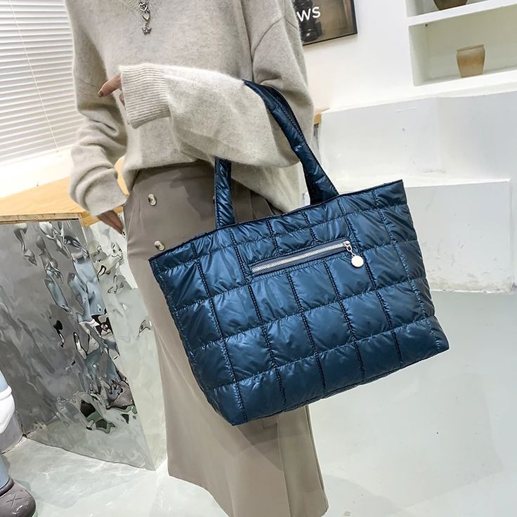 Chelo Women's Large Waterproof Shoulder Handbag | Ultrasellershoes.com – Ultra Seller Shoes Casual Nylon Bags For Winter, Nylon Shoulder Bag For Daily Use In Winter, Winter Nylon Shoulder Bag For Daily Use, Everyday Nylon Bag For Winter, Winter Travel Nylon Shoulder Bag, Outdoor Nylon Shoulder Bag With Large Capacity, Winter Travel Shoulder Bag With Zipper Closure, Casual Blue Shoulder Bag For Winter, Outdoor Winter Bag With Zipper Closure