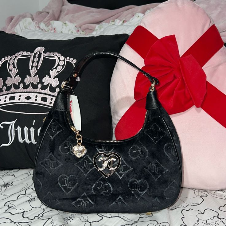 New With Tag Crossbody And Shoulder Back Juicy Couture Purse, Couture Bags, Juicy Couture Bags, Juicy Couture, Bag Lady, Purse, Couture, Color, Black