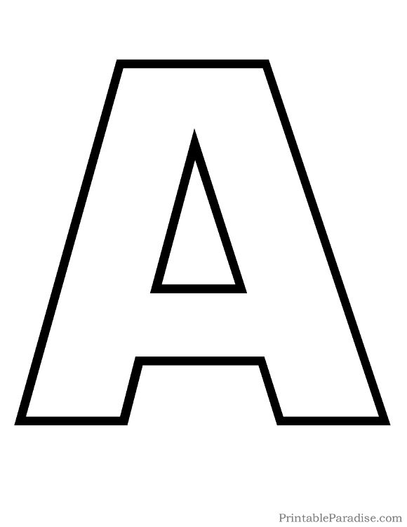 the letter a is black and white, with an outline in the upper right corner