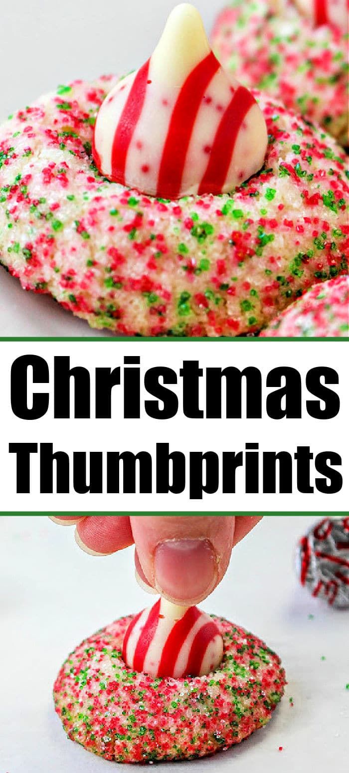 christmas thumbprints are being dipped with candy canes and sprinkles