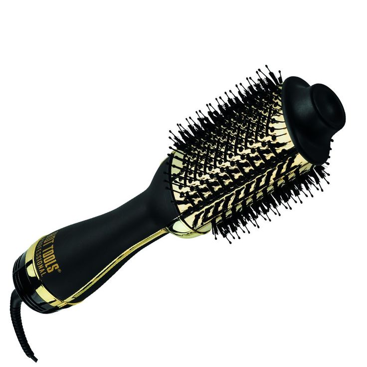 Hot Tools Professional 24k Gold One Step Blowout BrushModel: HT1076 The Hot Tools Professional 24K Gold Charcoal Infused One-Step Blowout styling tool is dependable in every way. Starting with the design, the versatile oval brush design has gently curved sides created to smooth hair, while the rounded edges help craft volume from the roots down to beautifully curled ends. Just one step to gorgeous styles. A styling surface designed with our tried and trusted 24K Gold Technology delivers even hea 2nd Day Hair, Curled Ends, Titanium Flat Iron, Barrel Curling Iron, Best Hair Dryer, Oval Brush, Blow Dry Brush, Ionic Hair Dryer, Hair Dryer Brush