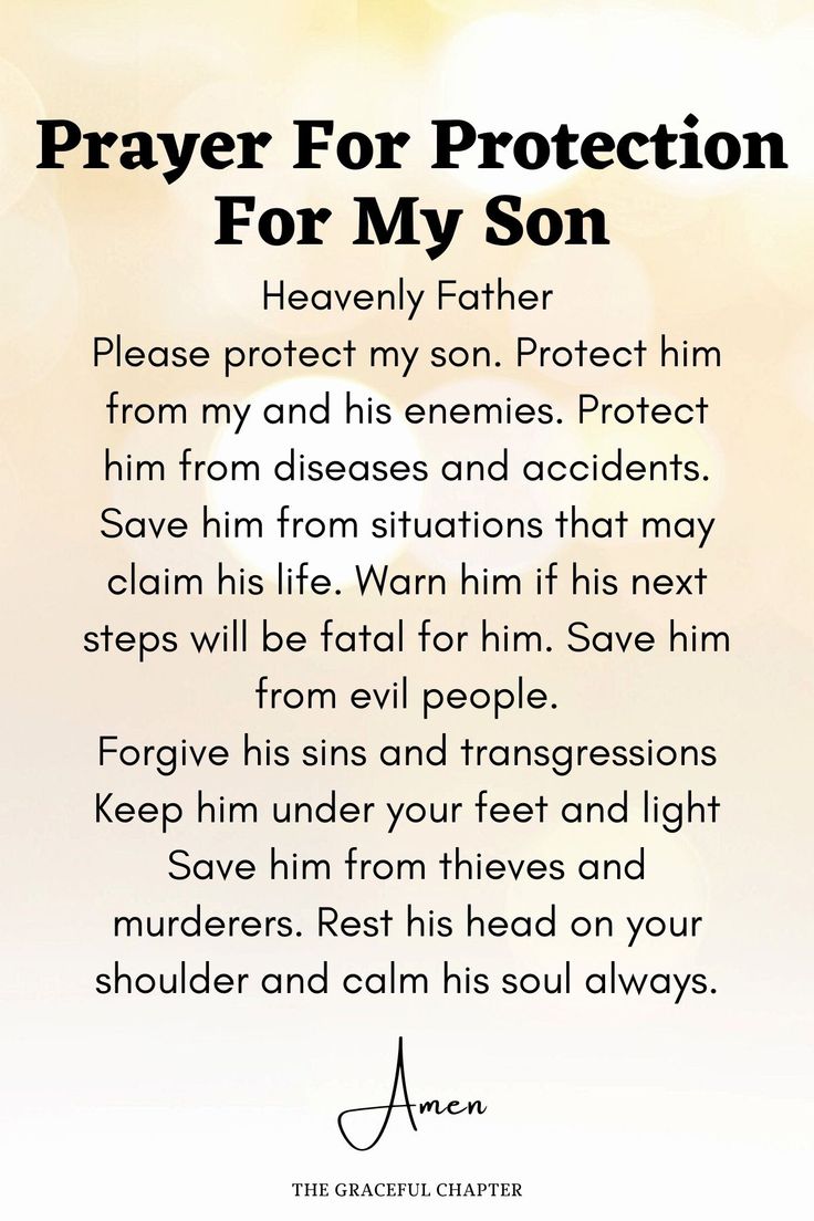 prayer for protection from my son