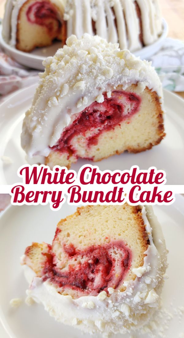 An easy, absolutely DELICIOUS recipe for tender white chocolate cake with a berry swirl based on Nothing Bundt Cakes famous White Chocolate Raspberry cake. White Chocolate Raspberry Bundt Cake Copycat, Nothing Bundt Cakes Recipe Copycat, Berry Bundt Cake, Banff Activities, Berry Pie Filling, White Chocolate Raspberry Cake, Sink Cookies, Cake Bundt, Bundt Recipes