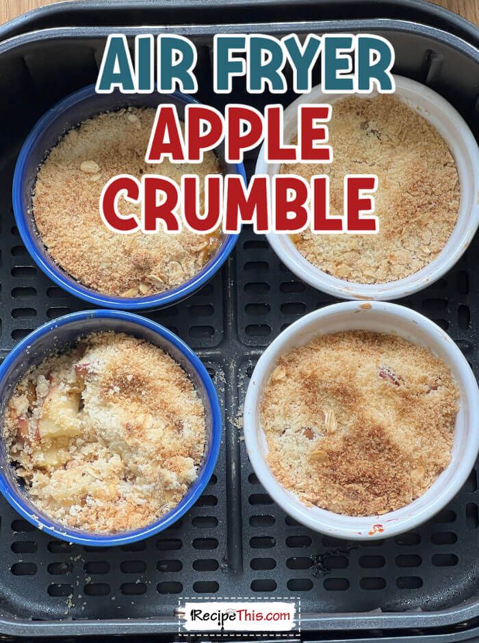 Air Fryer Apple Crumble Air Fryer Fruit Crumble, Air Fryer Deserts Easy Healthy, Air Fryer Apple Desserts, Air Fryer Sweets, Airfryer Muffins, Air Fryer Apple Crumble, Creamy Dessert Recipes, Air Fryer Cake Recipes, Air Fryer Recipes Chicken Breast