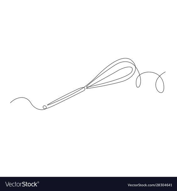 a single line drawing of a whisk