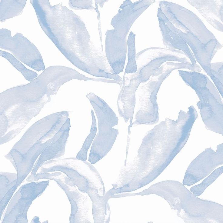 a blue and white wallpaper with watercolor paint on it's paper texture