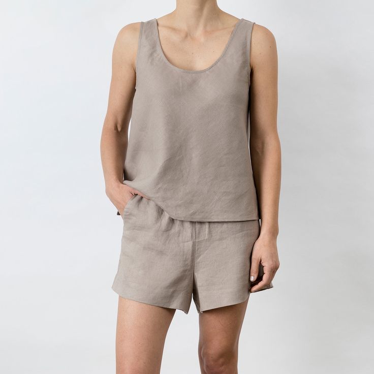 Light and breathable, this singlet is comfortable enough to sleep in or can simply be slipped on to allow you to go about your day. We recommend pairing with the Piper Linen Short. Comfortable Short Sleep Tops, Comfortable Sleep Top With Short Sleeves, Comfortable Summer Sleepwear, Comfortable Sleeveless Summer Tank Top, Casual Sleeveless Camisole For Relaxation, Casual Short Camisole For Loungewear, Cotton Sleeveless Sleep Tank Top, Casual Camisole Tops For Relaxation, Casual Sleeveless Tank Top For Relaxation