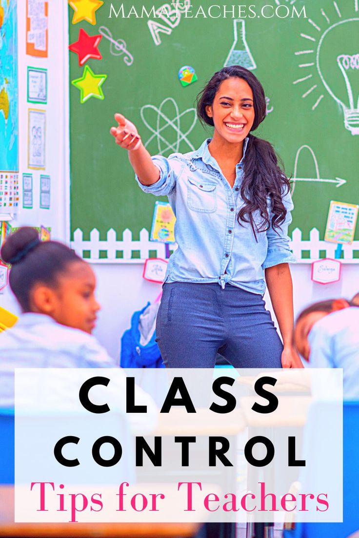 a woman teacher standing in front of a chalkboard with the words class control tips for teachers