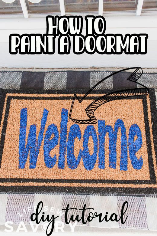 a welcome mat with the words, how to paint a doormat