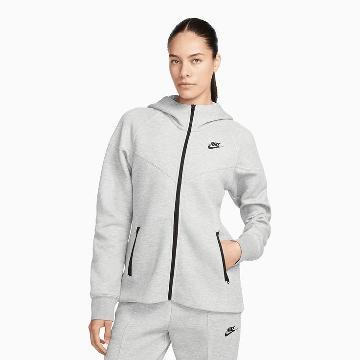 Nike Sportswear Tech Fleece WindrunnerWomen's Full-Zip HoodieCan you believe it's already been 10 years of Tech Fleece? We’re celebrating the occasion with the timeless Windrunner design you know in a new color palette inspired by natural minerals. Our premium, smooth-on-both-sides fleece feels warmer and softer than ever, while keeping the same lightweight build you love. Complete your look with matching joggers or your favorite pair of leggings. The future of fleece starts here.Zippered pocket Christmas Wish List Ideas, Wish List Ideas, Nike Clothes, School Vibe, Nike Windrunner, Nike Sportswear Tech Fleece, Nike Sportswear Women, Bday Wishlist, Pretty Shoes Sneakers