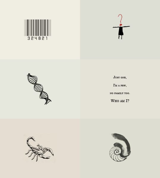 four different types of logos with barcodes on them