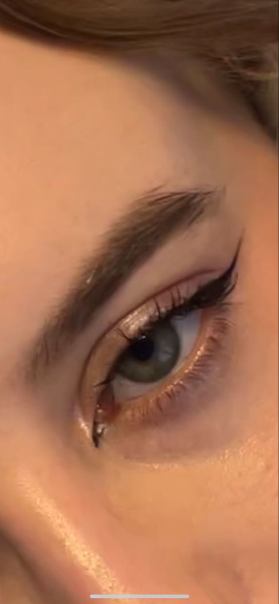 winged eyeliner eye aesthetic Almonds Eyes Makeup, Eyeliner Styles Almond Eyes, Winged Eyeliner Deep Set Eyes, Elongated Eyeliner, Winged Eyeliner Aesthetic, Feline Eyes Aesthetic, Kajal Aesthetic, Baby Wing Eyeliner, Eyeliner For Monolid Eyes