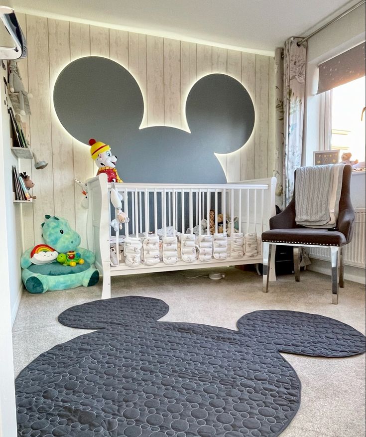 Mickey Mouse 
Disney 
Nursery 
Children 
A dream is a wish your heart makes Mickey And Friends Nursery Ideas, Neutral Mickey Mouse Nursery, Mickey Nursery Ideas, Disney Themed Nursery Neutral, Vintage Mickey Mouse Nursery, Mickey Mouse Nursery Ideas, Disney Themed Nursery Ideas, Mickey And Minnie Nursery, Disney Baby Nursery Ideas