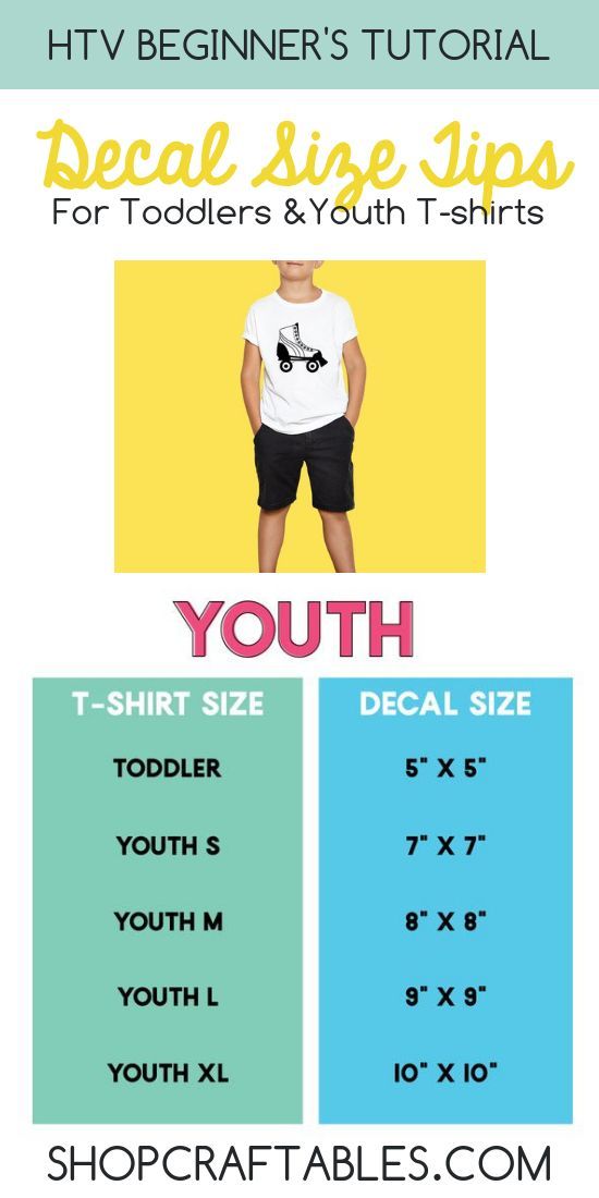 an info sheet with different types of clothing and sizes for children, including t - shirts