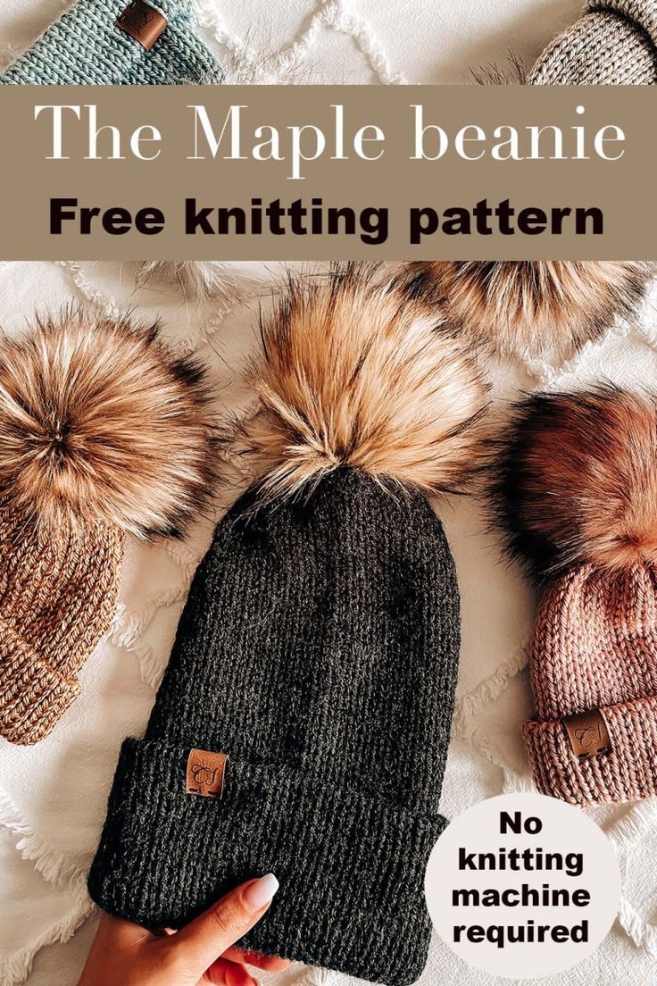 the maple beanie is free knitting pattern no knitting machine required to knit this hat